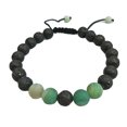 thumbnail image 4 of Bracelets Assortis Mode Réglable Noir Mat Roches Diffuseur Bracelet Perles de Prière Femmes Accessoires Cadeaux pour Hommes Vert, 4 of 6