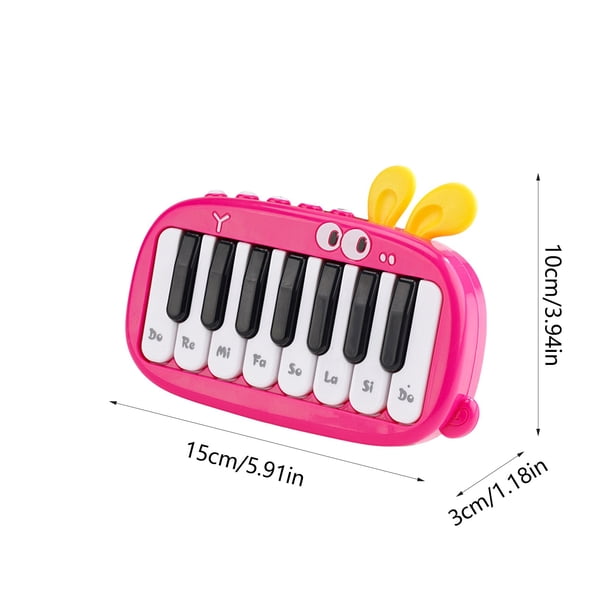 Piano Jouet Éducatif – Clavier Enfant 28x23x27 Cm – Micro Intégré, Enregistrement – ABS/silicone – Dès 3 Ans – Cadeau Noël