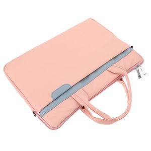 WRISTBIQUE 1Pc Portable Pink Laptop Bag with Double Handle Shock Absorption for Business and Office Use