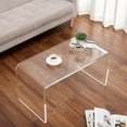 thumbnail image 2 of BeesClover u-Shaped Clear Acrylic Coffee Table - Modern Transparent Side Table for Living Room & Courtyard, 2 of 7