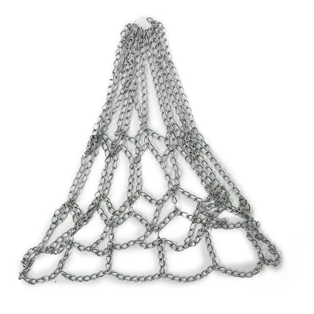 Metal Basketball Net Chain Net Sports Basket Frame Two-color Net All-weather Basketball Hoop Basket Net Indoor And Outdoor Gener