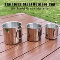 thumbnail image 2 of Glass&Bottle Camping Stainless Steel Cup with Foldable Handle for Outdoor Use Durable 700ml Drinking Mug for Backpacking and Home Practical Design for Water, 2 of 8