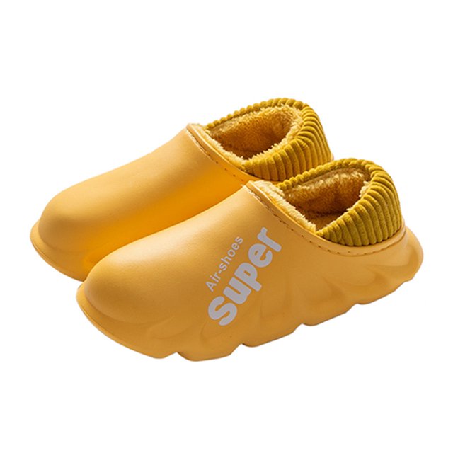 Winter Slides Waterproof Warm Non-skid Unisex Closed Back Slippers House Sandals