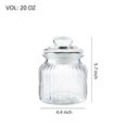 thumbnail image 4 of Gala Houseware Airtight Food Storage Jars with Glass Lids, Ribbed Glass Canister Set for Kitchen Pantry Organization, Set of 3, 4 of 6