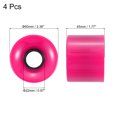 thumbnail image 2 of Unique Bargains Roues de Longboard 60 mm Roue de Planche à Roulettes Roues de Rue pour Planches à Roulettes Roues Cruiser 78 A, Rouge Rose Lot de 4, 2 of 4