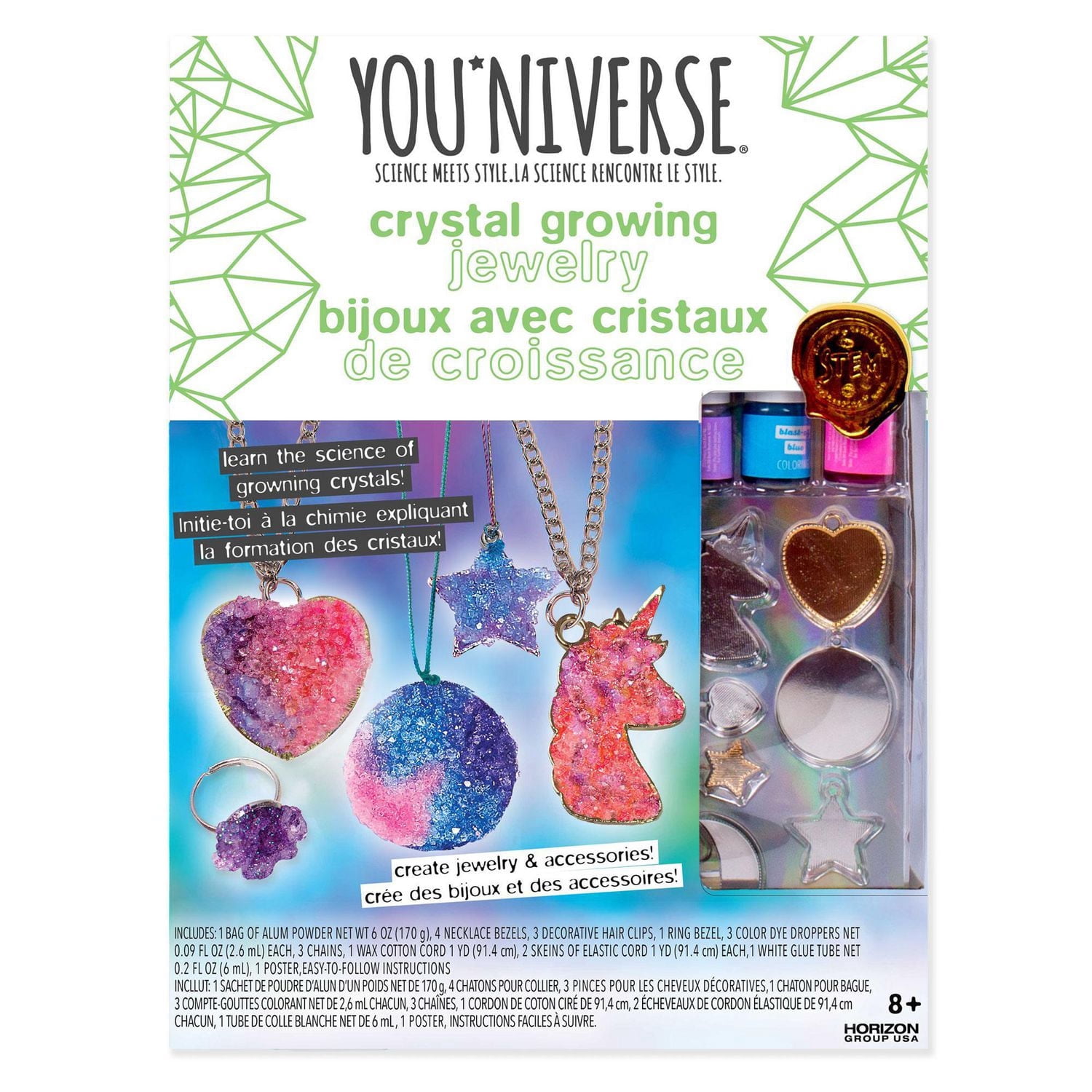 D’accessoires sur lesquels faire pousser des cristaux