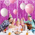 thumbnail image 4 of tredstone Photo Backdrop Streamers Decorations 0pcs Tinsel Curtain Backdrop Gold For Birthday Party Party Decorations Pink 6.5ft 1Set, 4 of 6