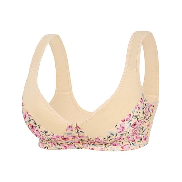 Soutien-gorge pour le Confort Quotidien, Lingerie à Boutons devant avec Bretelles Ajustables et Bonnets Sans Coutures, Style Dos Nu, Idéal pour une Utilisation Décontractée Quatre Saisons