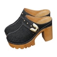 thumbnail image 4 of RXMEKW Summer Slippers for Women, Fashionable Solid Color Closed-Toe High Heels, 4 of 9