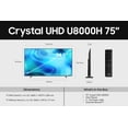 thumbnail image 2 of Samsung 75" Crystal UHD U8000H 4K Vision AI Smart TV (2026), 2 of 8