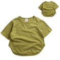 thumbnail image 2 of T-Shirts d'Été pour Garçons et Filles, Coupe Ample Classique, Manches Courtes, Col Rabattu, Volants, Col Rond, Blouse de Printemps pour Garçon 9-12M, 2 of 7
