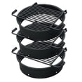 thumbnail image 1 of Pilot Rock 3 Pack 24” Steel Ground Fire Pit Ring Metal Cooking Grate, Black, 1 of 7