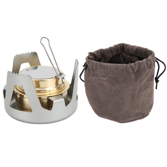 Mini Backpacking Stove, High Combustion Efficiency Eco Friendly Mini Portable For Outdoor Activity Silver