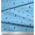 thumbnail image 2 of Soimoi Rayon Fabric Colorful Feather Printed Fabric 1 Yard 42 Inch Wide, 2 of 5