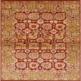 thumbnail image 1 of Ahgly Company Indoor Square Mid-Century Modern Orange Oriental Area Rugs, 5' Square, 1 of 6