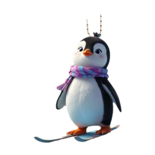 Birdeem Pendentif en Acrylique Pingouin Mignon pour Halloween