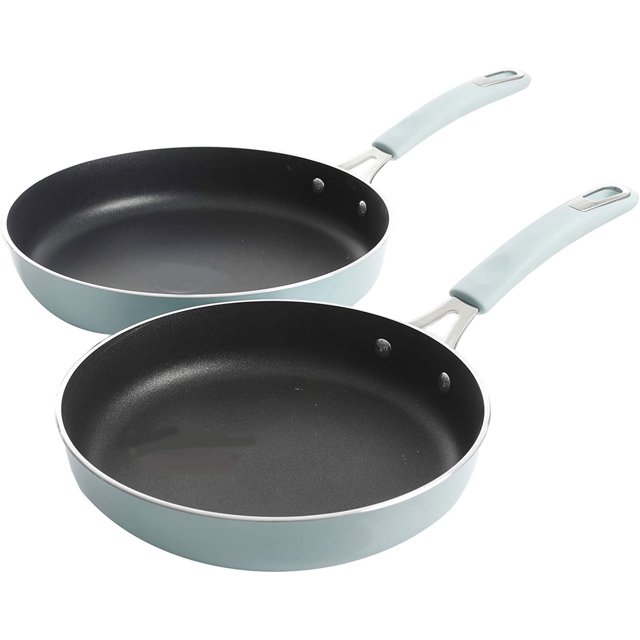 Kenmore et Plus Antiadhésif Forgé Aluminium Poêle à Induction Lot de 2, Bleu