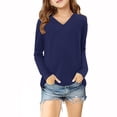 thumbnail image 5 of vdgthytj Toddler Boys Girls Long Sleeve T-Shirts Kids V Neck Solid Color Color Basic Tops Fall Spring Outfit Blouse, 5 of 5