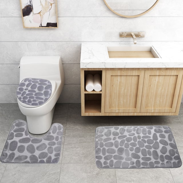 RKSTN Fall Decorations for Home 3-piece Bathroom Carpet, Super Soft Non Slip Bathtub Carpet And Absorbent Bath Mat, Bathroom Carpet, Plush Bath Mat For Bathroom Fall Decorations