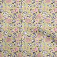 thumbnail image 1 of oneOone Cotton Poplin Pale Yellow Fabric Sea Shells Pattern Fabric For Sewing Printed Craft Fabric By The Yard 56 Inch Wide, 1 of 4