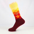 thumbnail image 2 of SNNROO Unisex Fashion Trend Diamond Medium Tube Socks Fashionable And Comfortable Socks, 2 of 3