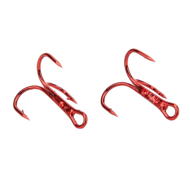 Corrosion Resistance Red 100PCS Fishing Hook, Fishhook, For Stream Sea Fishing Pool Wild Fishing 6#