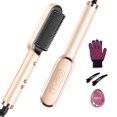 thumbnail image 1 of Hair Straightener Brush TYMO Ring w/ Built-in Comb Peach, 1 of 7