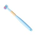 thumbnail image 2 of Transemion Triple Sided Toothbrush Soft And Gentle Protection Plastic Three Head Toothbrush For Cleaning A22 Sky Blue Child 1Set, 2 of 6