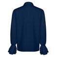 thumbnail image 3 of RXIRUCGD T-Shirt à Col Rabattu Manches Longues pour Hommes, Bleu, Taille : m, 3 of 6