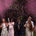 thumbnail image 2 of Gender Reveal Confetti Cannon - 4 Pack - Pink Girl Biodegradable Gender Reveal Smoke Bombs and Heart Shaped Confetti Poppers | Baby Gender Reveal Powder Cannon | Powder Blaster Gender Reveal Machine, 2 of 8