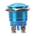 thumbnail image 2 of Bouton Poussoir en Métal Interrupteur Boule Oxydation Complète Auto-Réinitialisation Jog Vis Pied Contrôle de Puissance 16mm 220vBlue, 2 of 8