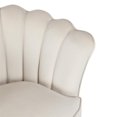 thumbnail image 2 of Novogratz Presley Modern Glam Seashell Accent Chair, Cream Velvet, 2 of 8