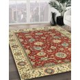 thumbnail image 2 of Ahgly Company Indoor Square Abstract Fire Brick Red Oriental Area Rugs, 5' Square, 2 of 6