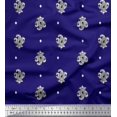 thumbnail image 1 of Soimoi Moss Georgette Fabric Diamond & Paisley Block Decor Fabric Printed Yard 42 Inch Wide, 1 of 3