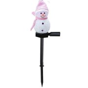 Dvkptbk Solar Powered Floor Mounted Lights, Christmas Decoration, Snowman Lights, Outdoor Garden, Courtyard, Lights, (bagged)