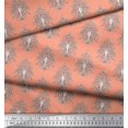 thumbnail image 2 of Soimoi Modal Satin Fabric Leaves,Floral & Paisley Block Print Fabric by Yard 42 Inch Wide, 2 of 3