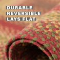 thumbnail image 3 of Cider Barn Cranberry Red Oval Braided Rug, Jute, 2x3' - Perfect Country Rustic Decor for Entryway, Kitchen, Everywhere, 3 of 8
