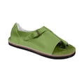 thumbnail image 1 of Womens Flat Sandals Slip on Toe Ring Buckle Strap Open Toe Thick Sole Summer Beach Leather Sandals Green, 1 of 9
