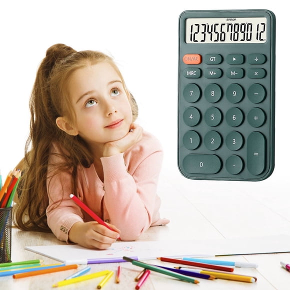 Série d'Outils Calculatrice Standard 12 Chiffres de Bureau Grand Écran et Calculatrice à Boutons avec Grand Écran LCD pour l'École, la Maison et les Affaires Mise en Veille Automatique