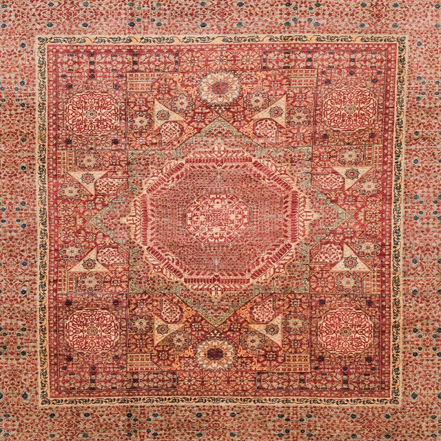 Ahgly Company Tapis d'Intérieur Carrés Abstraits Rouges Abstraits pour Aire, 3 Pieds Carré
