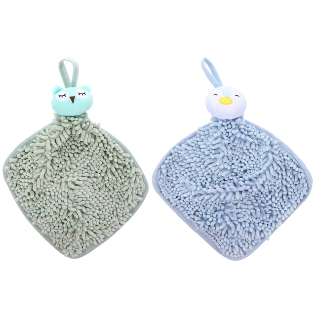 MasteelfCA 2pcs Lovely Hanging Hand Towels Chic Wipe Hand Towel Quick-drying Towels