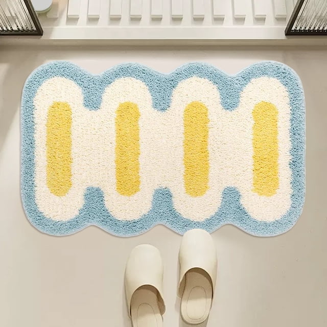 Area Rug for Bedroom 16x24 Inch Super Soft Imitation Non Slip Easy Care Carpet for Nursery Dorm Living Room Study Machine Washable Style Decor