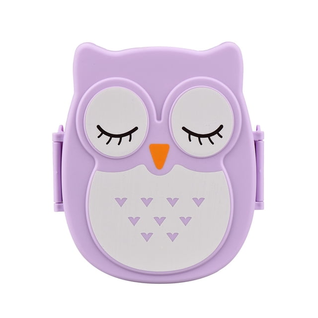 TIMIFIS The Boxes Boîte à Lunch Hibou Contenant Alimentaire Boîte de Rangement Boîte Bento Portable Violet Gadgets de Cuisine
