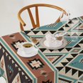 thumbnail image 3 of Aztec Tablecloth Ethnic Tribal Geometric Design Vintage Style Table Cloth Boho Chic Washble Table Cover for Dinning Kitchen Farmhouse Party Decoration 60"x120", 3 of 5