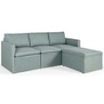 thumbnail image 1 of Costway Convertible Sectional Sofa L-Shaped Couch w/Reversible Chaise Green, 1 of 10