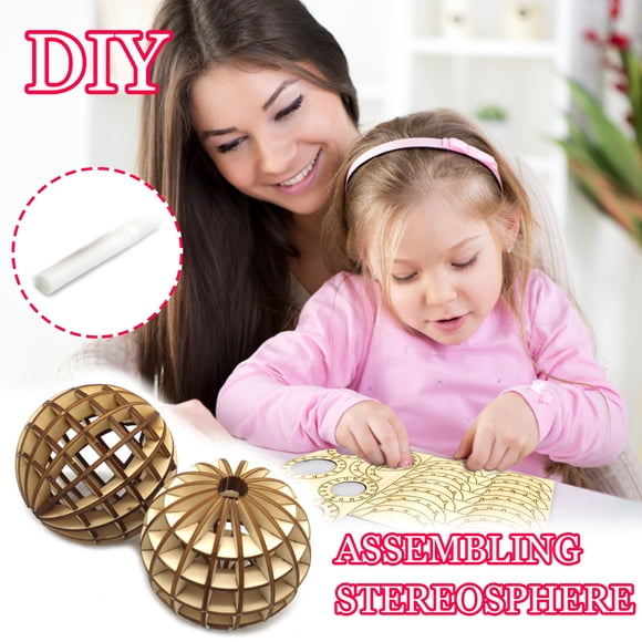 RYRDWP Clearance DIY 3D Wooden Sphere Puzzle – Handmade Assembled Hollow Ball Craft Kit – Creative Wooden Building Toy for Adults & Kids