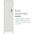 thumbnail image 3 of Space Solutions 53.38"H 4 Shelf Metal Storage Locker Cabinet 3" Legs Pearl White, 3 of 11