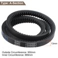 thumbnail image 2 of Unique Bargains 950mm Outside Circumference 13mm Width 10mm Height Cogged V-Belt, Wedge Belt, 2 of 5