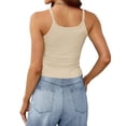 thumbnail image 4 of Timegard Womens Tank Tops Square Neck Ribbed Camis Slim Casual Workout Sleeveless Top Blouse Basic Tee, 4 of 6