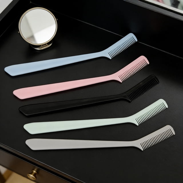 Mini Detangling Comb for Eyelashes Eyebrows and Fringe Portable Makeup for Grooming and Styling Jewelry Tools Exhibit